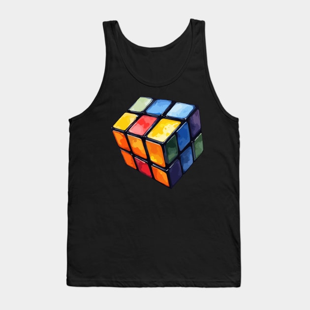 Rubiks Cube Tank Top by Siha Arts